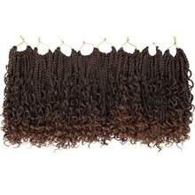 Goddess Box Braids 鉤編髮 8/10/12/14 英吋 預編環波希米亞風鉤編髮 捲尾 3X 鉤編髮 女用合成編髮，萬聖節 - 彩色 - 查看 17
