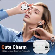 钥匙扣、挂绳 这是一款适用于第二代苹果Pod Pro的可爱风格无线耳机保护套,也是苹果4的保护套。 - 彩色 - 查看 4