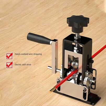Manual Cable Stripping Machine, Hand Crank Or Electric Drill Powered, Portable Wire Stripper Machine,  Wire Stripper Machine 0.04-0.83" Wire Stripping Machine Hand Crank Or Drill Powered