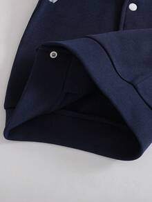 青少年男孩字母印花撞色连帽衫外套和裤子套装