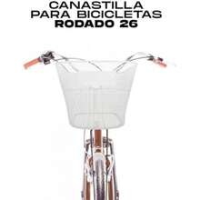 ALTREGO Canasta Bicicleta Canastilla Resistente, Incluye Varillas y Tornillería, Rodado 24 / Rodado 26 / Rodado 20(Blanca - Rodado 26) - Multicolor - Ver 2
