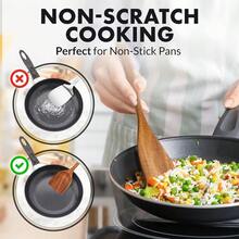 Zulay Kitchen Premium 8Piece Wooden Spoons Smooth Finish Natural Teak Wood NonStick Handmade - Brown - View 5