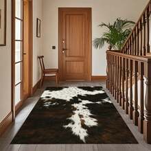 Cashmere-Like Cow Texture Fun Style Printed Large Carpet, Exquisite Carpet, Comfortable And Beautiful, Versatile Decorative Style, Suitable For Living Room Carpets, Sofa Cushions, Door Mats, Bedroom Carpets, Outdoor Carpets, Malls, Cafes And Other Scenarios, Easy To Clean And Machine Washable, Available In Multiple Sizes. - 彩色 - 查看 6