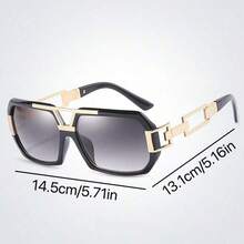 Men's Stylish Metal Frame Sunglasses - Durable Fashion Design For Outdoor & Daily Wear - 黑色 - 查看 4