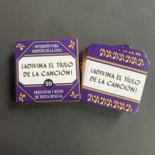 The Song Title' - A Popular Spanish Mini Card Game, 50 Cards, Ideal For Gatherings With Friends & Family, Holiday Gifts, Party Game - Purple Box Mini - View 4