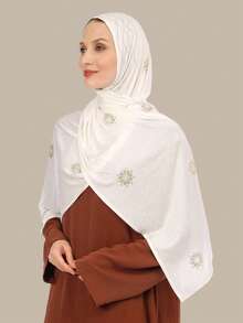 1 chiếc khăn trùm đầu Hijab bằng len Merino họa tiết hoa kim cương mới, khăn choàng thanh lịch dành cho phụ nữ Hồi giáo, mềm mại, bóng mượt, chắn gió và giữ ấm, thích hợp cho mặc hàng ngày, du lịch, dự tiệc, hoạt động ngoài trời vào mùa đông, khăn trùm đầu modal được ưa chuộng và quà tặng ngày lễ. - Nhiều màu - Xem 5