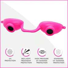 Super Sunnies Evo Flexible Tanning Bed Goggles UV Eye Protection Black Glasses, FDA Compliant - ColorF - View 2