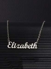 1 Piece Of Custom-Made, Minimalist Name Necklace, Stainless Steel Jewelry, Simple And Elegant Design, Fashionable Jewelry, Christmas Gift, High-Quality Birthday, Anniversary And Special Occasion Gift, Valentine's Day Gift, Suitable For Giving Her A Personalized Gift.