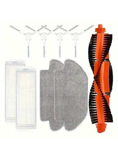 Xiao Robot Stofzuiger S10 S12 B106GL, Replacement Main Side Brush, Filter, Mop Cloth, Sweeping Accessories Set Compatible 2S/P/Pro/ XMSTJQR2S/ STYTJ02YM Models