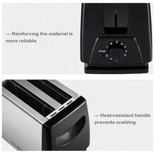 SOKANY 016S Household Toaster, Fully Automatic Double-Slice Toaster, High Power, 6 Heating Levels, Adjustable Temperature, Fast Toasting, Stainless Steel Material, And Reliable, Suitable For Home Toaster, Breakfast Maker, Toast Maker