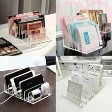 1 Piece Transparent Acrylic 7-Compartment Cosmetic Storage Box - Multi-Functional Cosmetic Organizer, With Eyeshadow Tray, Powder Compact Drawer And Desktop Blush Compartment, Cosmetic Storage Rack, Cosmetic Storage Manager