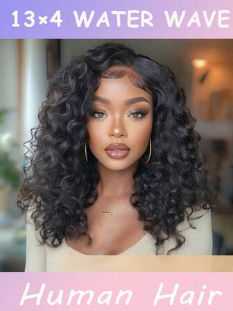 Brazilian Water Wave Human Hair Wig 200% Density Short Curly Bob Lace Front For Women Natural Black Real Human Hair Versatile Styling Options,Short Wet Water Wave Hair Wig 13x4 Transparent Frontal Lace Wigs For Women Human Hair Wigs Glueless Wig Bob Short Water Wave Human Hair 8-16 Inch Human Hair Natural Hairline For Women Christmas Decorations, Natural Human Hair Glueless Brazilian Remy Human Hair Christmas Gifts,Pre Plucked With Baby Hair