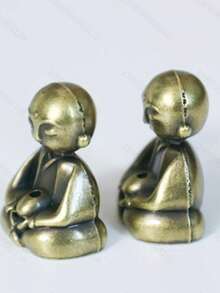 1个迷你冥想僧侣香炉，金属僧侣香炉，简约香薰装饰，适用于家居和办公室展示