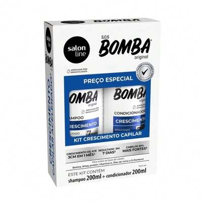  Kit Shampoo + Condicionador SOS Bomba Original Salon Line 200ml