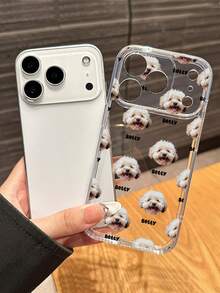 1 Customized Pet Name Transparent Full-Cover Lens Precision Hole Phone Case, Gift For Friends, Compatible With IPhone 11/12/13/14/15/16/16 Pro/16 Pro Max/16 Plus/17/Air/17 Pro/17 Pro Max S25/S25 Ultra/S25 Plus/S25 Edge/ Pixel 9 Pro XL And More Models, Perfect For Holiday Memorial Gifts For Friends - Clear - View 6