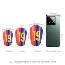 1 Pair Red & Blue No.19 Football Shin Guards, Comfortable Fit, Unique Size Design Suitable For Football Or Other Sports - Multicolor - View 9