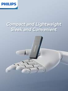 PHILIPS Efficient USB 3.2 Data Transfer Flash Drive, Provides Rapid Data Response To Optimize Your Workflow. Boasts A Minimalist Metallic Finish And A Space-Saving Compact Design, Delivering A Trustworthy Mobile Storage Solution. - Grey - View 7