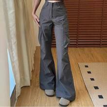 Plus Size Suit Pants - Navy Blue Extended Version - View 4