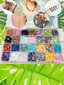 28种颜色天然水晶碎石，5-8毫米，不规则碎石 - 适用于DIY珠宝制作、工艺珠子和装饰的疗愈水晶 - 彩色 - 查看 7