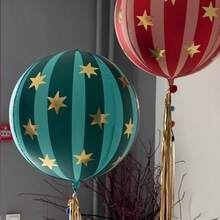 2 quả bóng bay hình ngôi sao 4D sọc 3D tròn bằng giấy bạc nhôm, kích thước 22 inch, thích hợp trang trí tiệc sinh nhật, phù hợp cho tiệc sinh nhật lần thứ nhất. - Nhiều màu - Xem 8