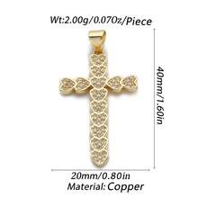 1pc Copper Micro-Inlaid Full Diamond Cross Pendant, Fashionable & Personalized Mini Charm For DIY Bracelet, Necklace, Earrings, Phone Chain, Versatile Handmade Accessory - Multicolor - View 22