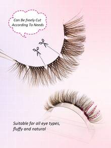 5 Pairs Rikuaild Brown False Eyelashes, Natural & Voluminous, Suitable For Beginners, Create Long & Lashes - Criss Cross lashes - View 3