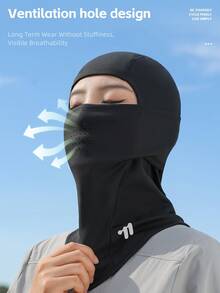 WEST BIKING 冬季保暖连帽面罩 防寒防风拉法帽 保暖内衬颈部保暖套 骑行头盔 自行车全脸面罩 - 黑色 - 查看 4