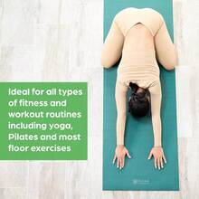 Esterilla de yoga premium  Essentials con correa de transporte para esterilla de yoga (72"L x 24"W x 1/4 pulgada de grosor) - Negro - - Ver 6