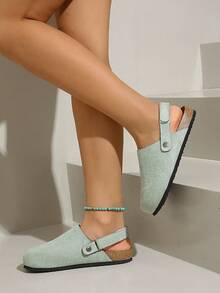 Women's Spring New Round Toe Thick Sole Comfortable Soft Bottom Casual Hook And Loop Leisure Fashion Versatile Shoes - Green - View 4