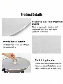 Stainless Steel Splatter Screen, Fits Frying Pan, Round Stainless Steel Oil Splash Guard Cover - Multicolor - View 8