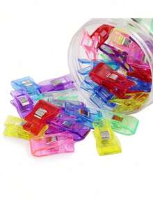 100PCS Colorful Fixed Axe Clips Positioning Plastic Sewing Clips Needlework Quilting Accessories Sewing Machine Plastic Overlay Clips Axe Clips Plastic Small Clips Sewing Positioning Clips Quilting Clips - Multicolor - View 2