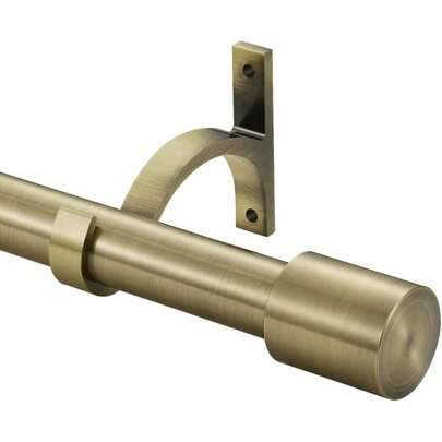 Antique Bronze Curtain Rod For Window 28149" Decorative With Cap Finials Adjustable 1Inch Window Treatment Telescoping Splicing Drapery Rod