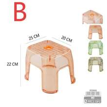 Banqueta de cristal em 5 estilos / Banqueta em PET/PP de cor aleatória / Banqueta para banheiro para trocar sapatos - Banqueta de cristal multiestilo