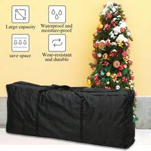 Extra große Aufbewahrungstasche für Weihnachtsbaum, 210D Oxford Starke Aufbewahrungstaschen, Heavy Duty Umzugstasche Tragetasche mit Verstärkten Griffen für Bettzeug Decken Kleidung - Schwarz - Übersicht 5