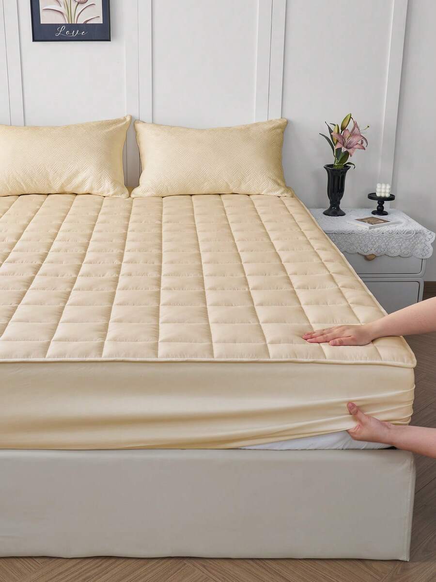 1 tấm bảo vệ nệm chần bông chống thấm nước và thoải mái, bộ đồ giường, vỏ nệm mềm mại và thân thiện với da, phù hợp với giường cỡ Queen, King, Twin, có thể giặt, quà tặng lý tưởng