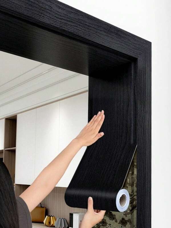 1 Roll Farmhouse Vintage High-End Black & White Optional Faux Wood Grain Contact Paper, Self-Adhesive Removable, Suitable For Kitchen Countertop Renovation, Cabinet Doors, Desktops, Shoe Cabinets And Other DIY Home Furniture Color Change, Holiday Repair And Renewal Wallpaper Wall Paper Wall Stickers Wall Decor Room Decor Bedroom Decor