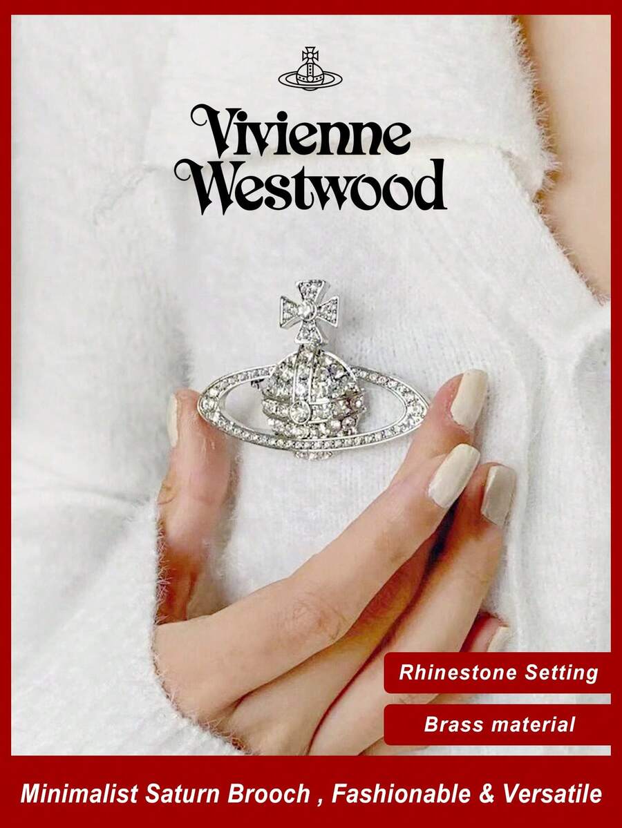 Vivienne Westwood Planet Casual Retro Dễ Thương Đồng - Bạc - Xem 1