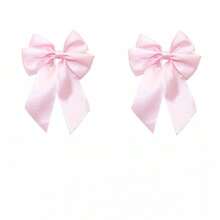 1 unidade/2 unidades/4 unidades de prendedor de guardanapo de mesa com laço rosa de fita de seda, feito à mão, ideal para o Dia dos Namorados, casamentos, aniversários e decoração de mesas.