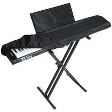 防水可调节88键钢琴键盘罩，带乐谱收纳袋 - 防尘耐用面料，弹性边缘确保贴合，黑色，钢琴配件 - 黑色 - 查看 6