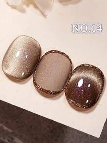 12毫升秋冬美甲粉蓝黑玻璃珠猫眼凝胶指甲油2025 Y2K风格美白高密度闪亮玻璃珠水晶猫眼美甲猫眼设计流行礼物女性美甲用品圣诞美甲 - 彩色 - 查看 9