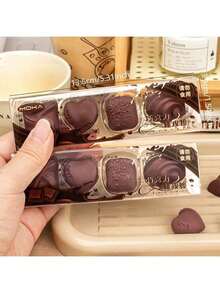 巧克力橡皮擦 - 一套4个创意零食造型橡皮擦，逼真的黑色巧克力橡胶橡皮擦，适合成人、返校季、趣味独特的文具、圣诞礼物 - 彩色 - 查看 2