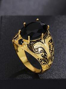 Luxury Men Jewelry, Wedding, Engagement Rings, Boyfriend Party Casual Accessories, Father's Day, Christmas Gifts - Black - View 7