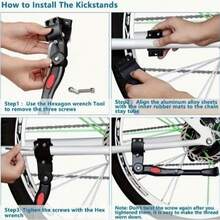1pc Lightweight Aluminum Alloy Bicycle Stand - High-Strength And Durable Bicycle Support - Suitable For Various Types Of Bicycles, Including Mountain Bikes, Road Bikes, And City Bikes - Anti Slip Design, Easy To Install And Adjust - Multicolor - View 8