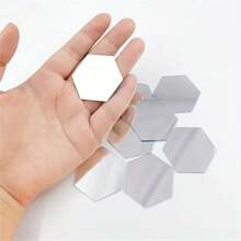 50片方形镜面墙贴，现代PMMA材质，适用于家居装饰，贴纸，墙贴，乙烯基材质，春季装饰，为您的家增添活力，Rama装饰贴纸，生日毕业礼物，墙面装饰，房间装饰，镜子装饰，适用于浴室装饰，客厅装饰 - 銀色 - 查看 10