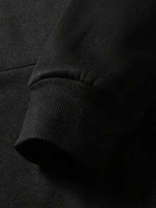 250g Sudadera con Capucha de Fibra de Poliéster para Hombre con Mangas Largas, Estampado de Telaraña de Halloween Sp5der, Sudadera de Fleece Casual y Holgada Adecuada para Usar en la Calle en Otoño e Invierno - Negro - Ver 5