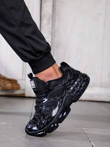 Plus Size Unisex Rotary Button Safety Shoes, Comfortable And Protective Work Shoes, Anti-Smash Anti-Puncture, Lightweight And Breathable, Industrial Labor Protection Footwear For Men And Women - Black - View 9