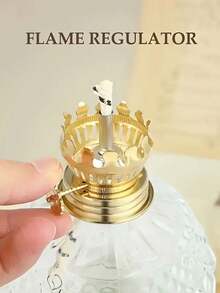 1pc Vintage Crystal Kerosene Lamp, Antique Oil Lamp For Indoor Use (Liquid Not Included), Retro Home Decor Garden Decor Lamp Shade, Christmas Gift, Halloween Gift, Back To School Gift, Living Room Bedroom Decoration - Decorative Lights - View 9