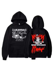Uicideboy Hoodie Suicide Boys I Want To Die Printed Men's Hoodie Brand Hoody Y2K Clothes New Casual Unisex Long Sleeve Pullovers - 黑色 - 查看 1