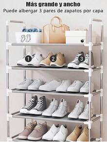 Zapatera Plegable para 27 Pares, 9 Niveles,Organizador Zapatera Rack de Acero Inoxidable,Fácil Armado Resistente Practico Hogar Zapatera Organizador Reduce Espacio Zapatera Plastico Zapatera Zapatero,para Almacenar y Guardar Los Zapatos - Noveno piso - Ver 3