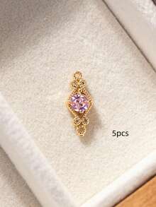 5/10 chiếc Mặt dây chuyền hình thoi đôi bằng ren đính đá Zirconia mạ vàng 14K thời trang, thích hợp làm trang sức DIY và phụ kiện trang trí, phù hợp cho bông tai, kẹp tóc, vòng cổ, món quà hoàn hảo cho bạn bè, gia đình, thầy cô, người yêu, sinh nhật, các buổi họp mặt, đồ thủ công handmade. - Nhiều màu - Xem 13